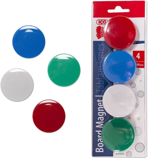 Magnete 40 mm, 4 buc., mix de culori