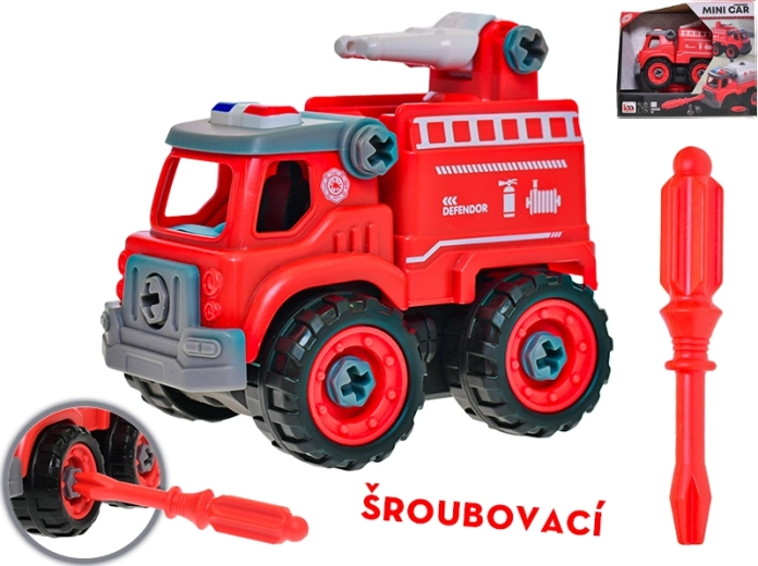 Mașină de pompieri cu șuruburi 12 cm cu tun de apă