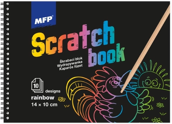 Tablou de zgâriere bloc 14x10cm mix/curcubeu