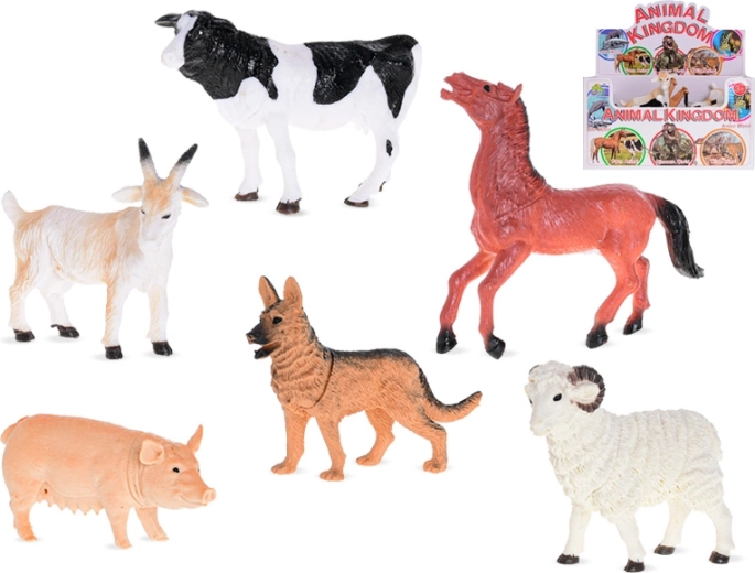 Figurine din plastic cu animale de fermă – set de 6 buc