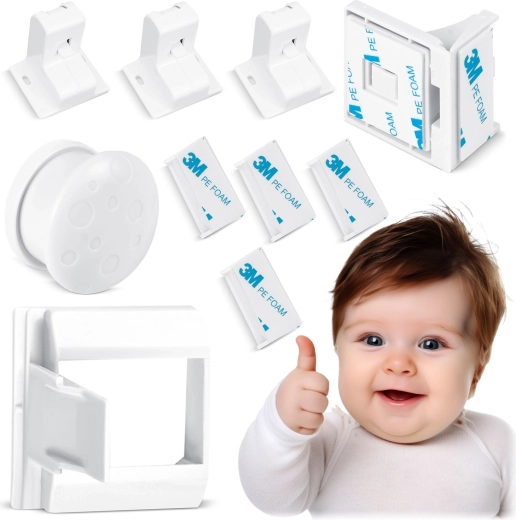 Lacăte magnetice pentru dulapuri RICOKIDS, set 4 bucăți