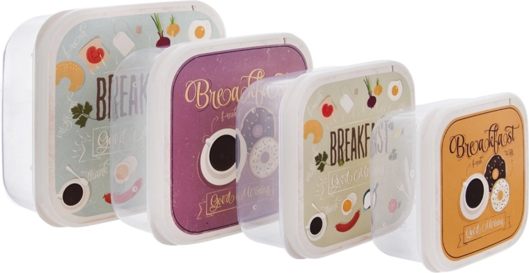 Cutii pentru gustări Child Breakfast, set de 4 buc.