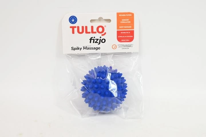 Minge de masaj Fizjo pentru reabilitare cu țepi 6,6 cm, albastră