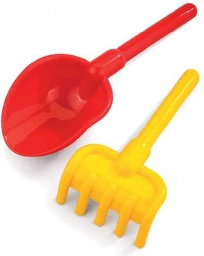 Set clasic pentru nisip: lopățică și greblă
