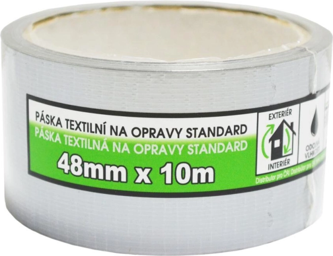 Bandă adezivă universală 48 mm × 10 m, argintie