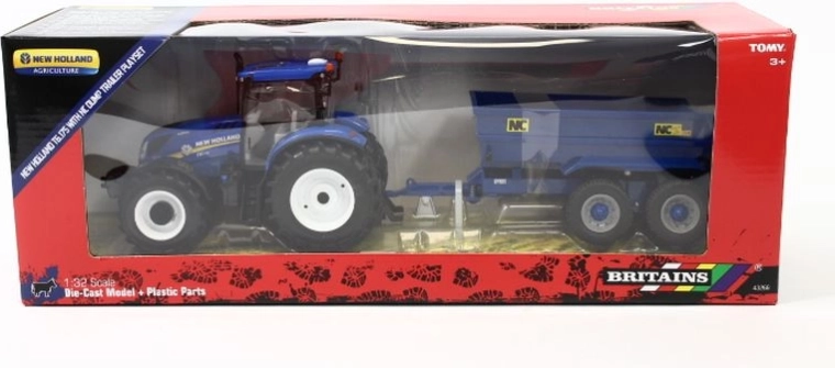 Tractor Britains New Holland T6 cu remorcă