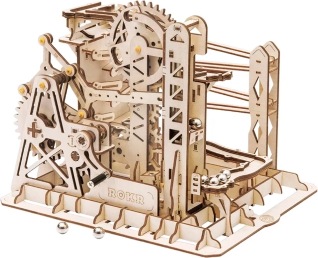 ROKR pistă de bile din lemn Explorer – puzzle 3D