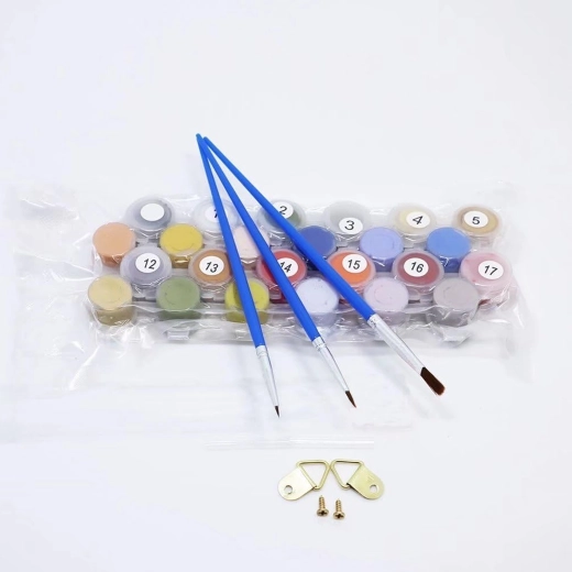 Pictură după numere cu ramă 40 × 30 cm – MOTOR GHOST RIDER