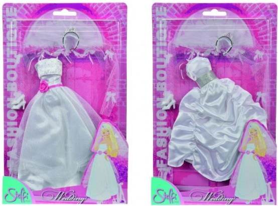 Rochie de mireasă și pantofi pentru păpușa STEFFI 29 cm
