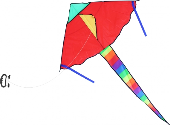 Zmeu z nylon 120 × 70 cm cu coadă curcubeu