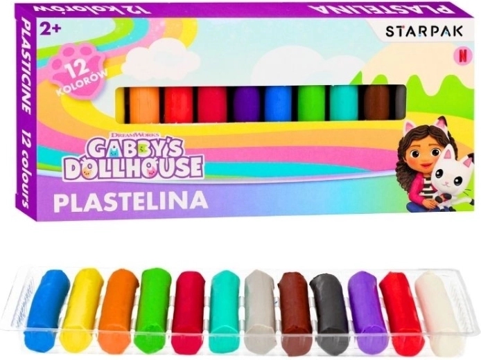 Plastilină Gabby’s Dollhouse – 12 culori