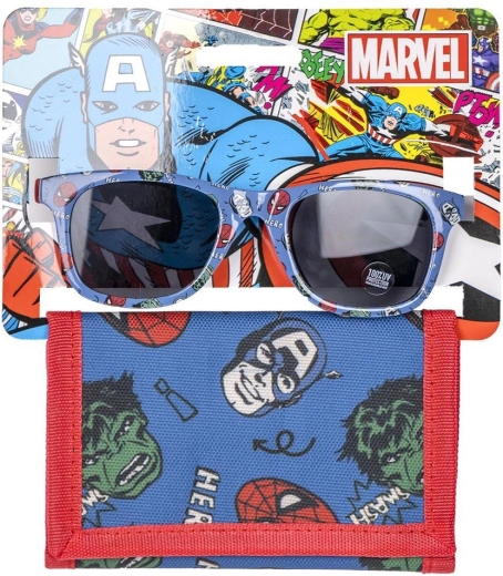 Set de ochelari pentru copii și portofel Avengers - 1 bucată