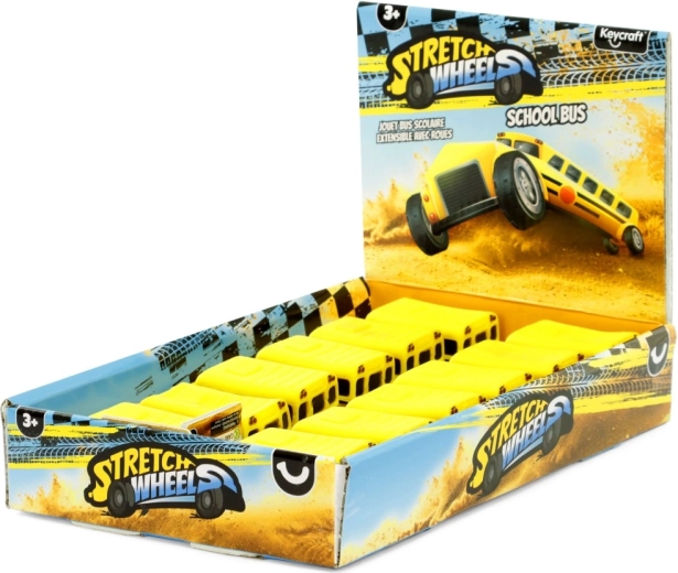 Autobuz școlar antistres extensibil – jucărie de strâns și întins