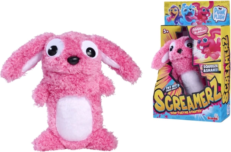Jucărie de pluș ScreamerZ iepure roz 30 cm