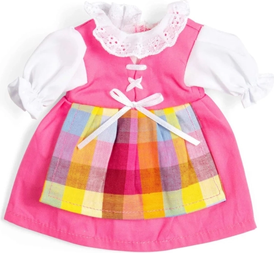 Bigjigs Toys rochie roz cu șorțuleț pentru păpușă 28 cm