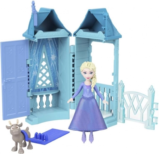 Frozen mini păpușă – sătucul Arendelle set de joacă