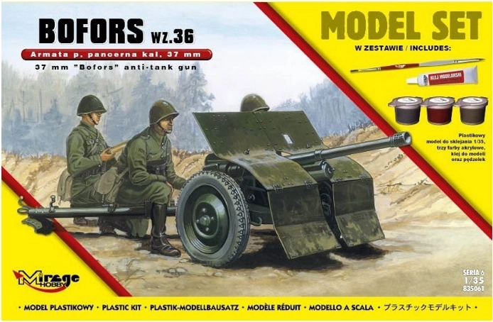 Tun antitanc BOFORS wz. 36 37 mm – kit 1/35 set de start
