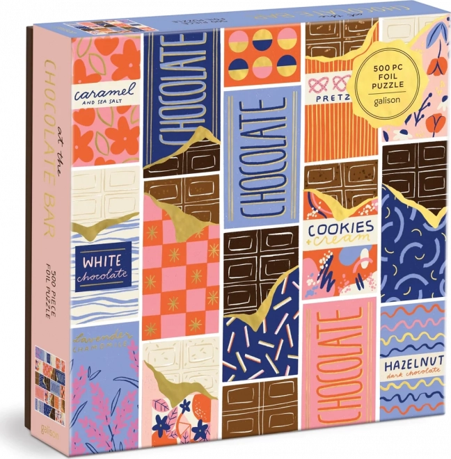 Galison puzzle pătrat în bară de ciocolată, 500 piese