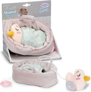 BABY born for babies pluș muzical Berta cu coș