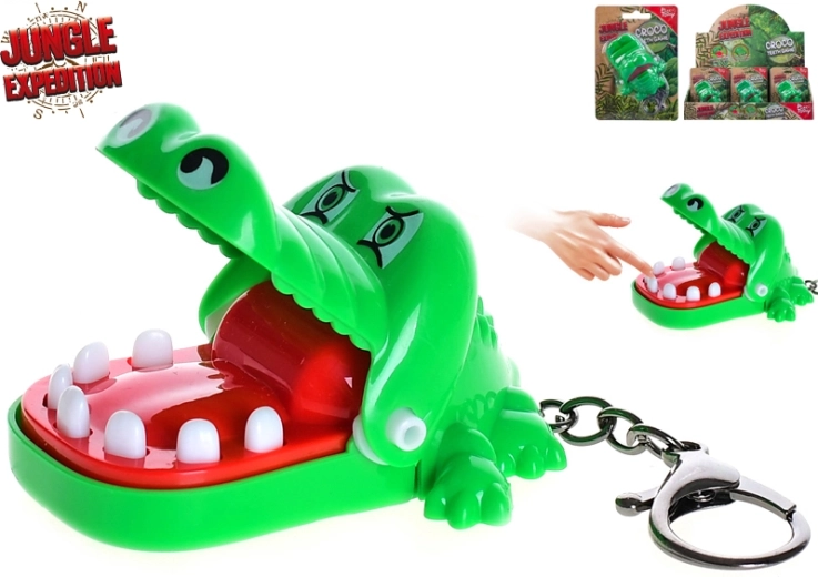 Jungle Expedition breloc cu joc crocodil 7 cm