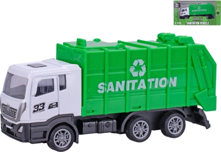 Mașină de gunoi metalică 12 cm cu mecanism de recul