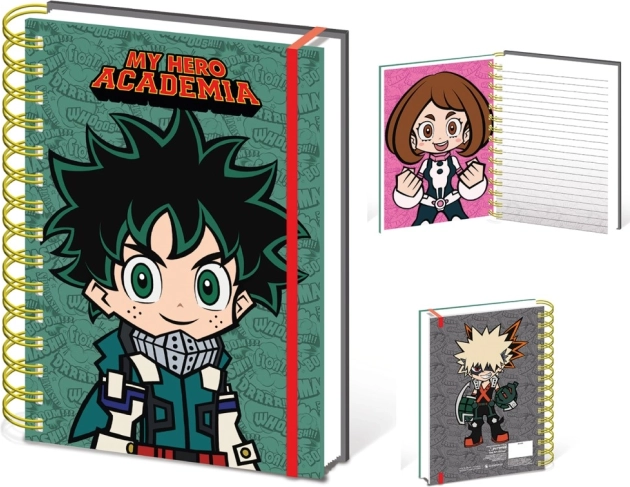 my hero academia chibi caiet A5 cu spirală