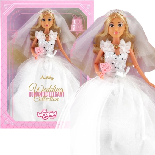 Păpușă Woopie Royal Lily mireasă, 30 cm, cu accesorii de nuntă