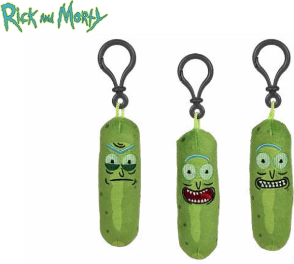 Breloc din pluș pentru chei Pickle Rick din Rick și Morty