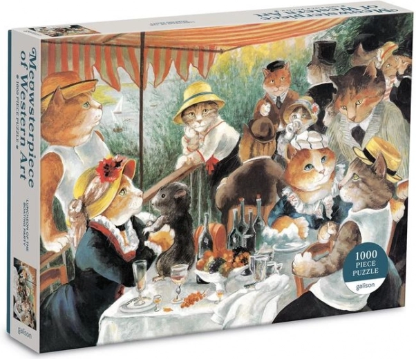 Puzzle Galison Micul dejun al canotorilor cu pisici 1000 piese