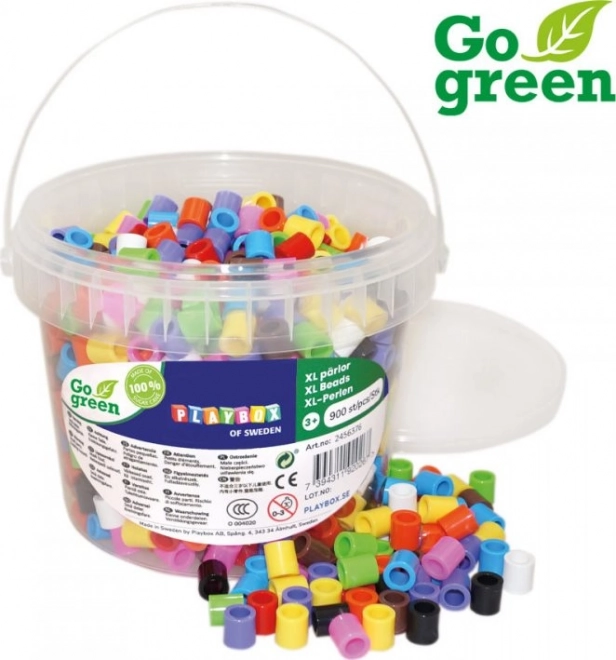 Mărgele termofixabile PLAYBOX Go Green XL găleată 900 buc