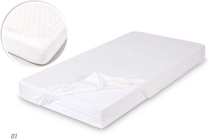 Cearșaf din bambus 60 × 120 cm alb BABYMATEX