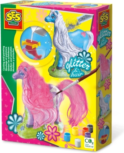 Set pentru turnare din ghips – cal cu coamă colorată