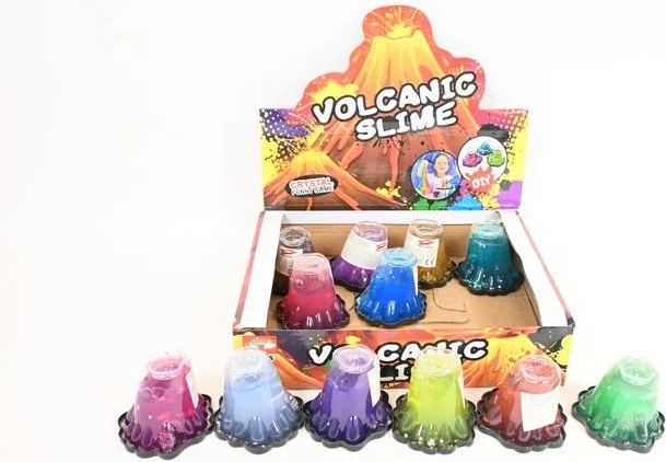 Slime Wulkan – slime pentru copii cu efect vulcanic (display 12 buc.)