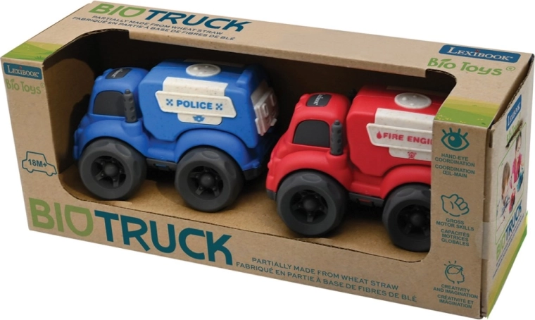 Lexibook set mașină de poliție și mașină de pompieri din bioplastic 10 cm