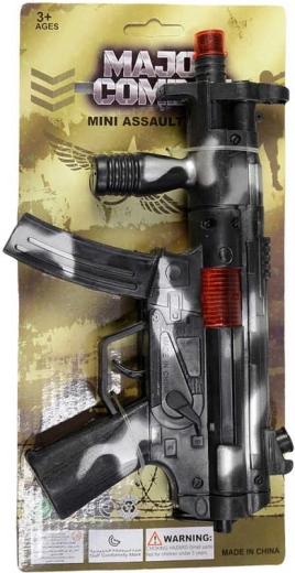 Pistol-mitralieră din plastic pentru copii cu sunet clăpăitor 24 cm army - 1 bucată