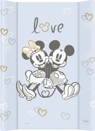 Ceba Baby salteluță de înfășat cu placă rigidă Comfort 50 × 70 Disney Minnie & Mickey albastră