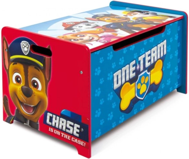 Bancă din lemn cu spațiu de depozitare pentru jucării Paw Patrol