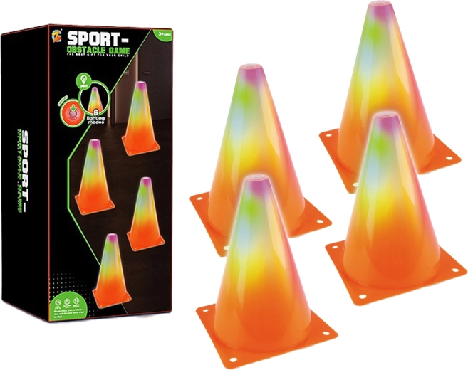 Conuri LED luminoase – set de 4 bucăți