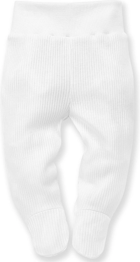 Pantaloni cu botoșei (semi-salopetă) Pinokio Lovely Day, striați, albi (mărimea 62)