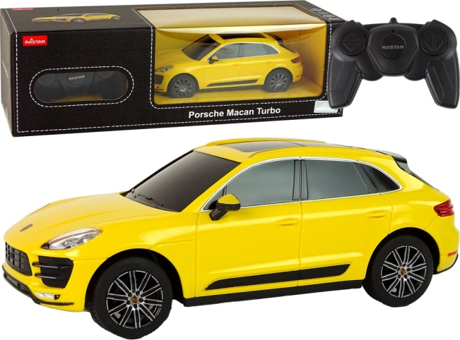 Mașină RC Porsche Macan Turbo 1:24 Rastar – galbenă