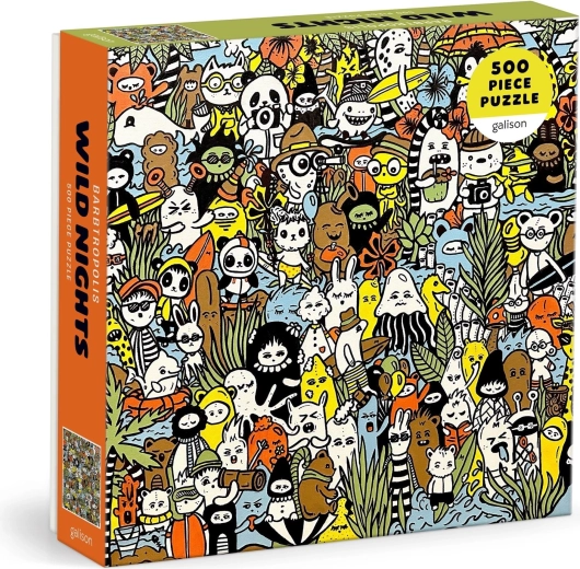 Puzzle pătrat Galison Noapte sălbatică, 500 de piese