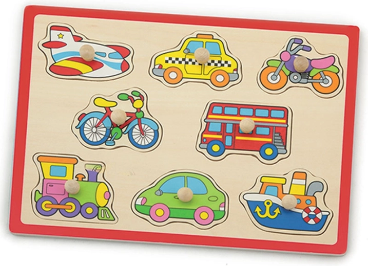 Puzzle din lemn cu mânere – transport BABU