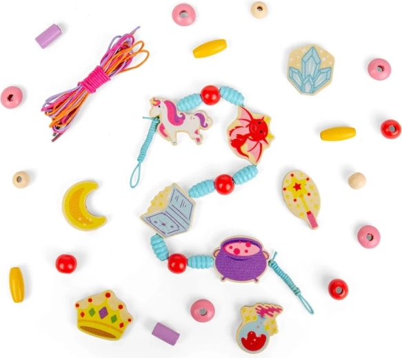 Bigjigs Toys set de mărgele din lemn Mystical Magic