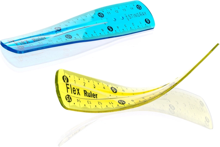 Rigla flexibilă și incasabilă Flexi 15 cm (mix de culori)