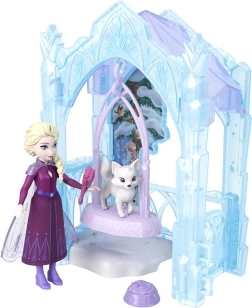 Frozen Păpușică Elsa și ascunzătoarea ei de gheață – set de joacă