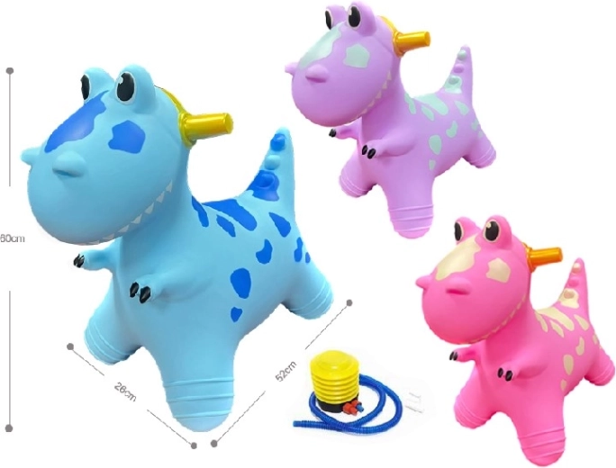 Dinozaur săltăreț pentru copii cu pompă