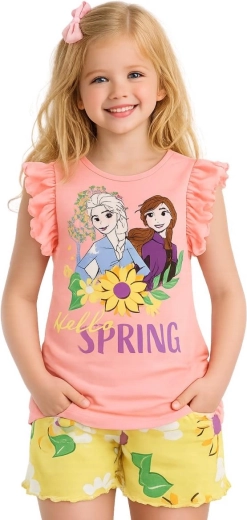 Set pentru fete cu tricou și pantaloni scurți Frozen