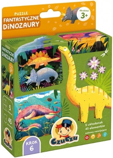 Puzzle – dinozauri fantastici (5×9 piese)