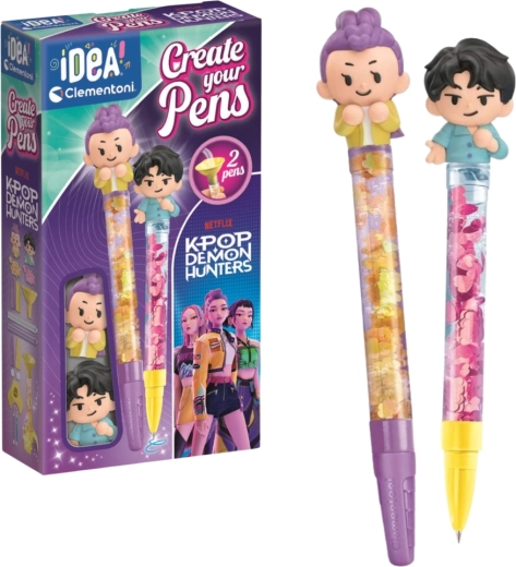 Clementoni Idea Art mini fabrică de pixuri KPOP Demon Hunters Rumi și Jinu