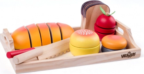 Set de tăiat micul dejun din lemn